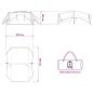 Preview: Camping Tarp Wasserfest Grün 690 x 580 x 255 cm