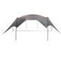 Preview: Camping Tarp Wasserfest Grau und Orange 695 x 580 x 200 cm
