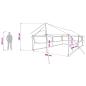 Preview: Familienzelt Blau 600 x 400 x 268 cm Polyester und Stahl