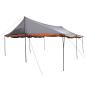 Preview: Familienzelt mit Dach Grau und Orange 600 x 400 x 268 cm