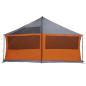 Preview: Familienzelt mit Dach Grau und Orange 600 x 400 x 268 cm
