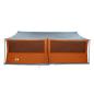 Preview: Familienzelt mit Dach Grau und Orange 600 x 400 x 268 cm