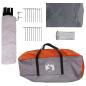 Preview: Familienzelt mit Dach Grau und Orange 600 x 400 x 268 cm