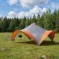 Preview: ARDEBO.de - Party-Zelt Grau und Orange 500 x 500 x 352 cm