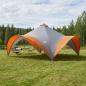 Preview: ARDEBO.de - Party-Zelt mit Dach Grau und Orange 600 x 600 x 400 cm