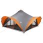Preview: Tipi Zelt Grau und Orange 18-Personen Polyester und Stahl