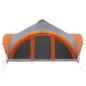 Preview: Tipi Zelt Grau und Orange 18-Personen Polyester und Stahl