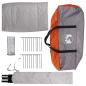 Preview: Tipi Zelt Grau und Orange 18-Personen Polyester und Stahl