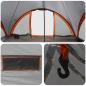 Preview: Tipi Zelt Grau und Orange 18-Personen Polyester und Stahl