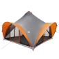 Preview: Tipi Zelt Grau und Orange 6-Personen Polyester und Stahl