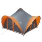 Preview: Tipi Zelt Grau und Orange 6-Personen Polyester und Stahl