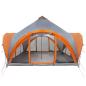 Preview: Tipi Zelt Grau und Orange 6-Personen Polyester und Stahl