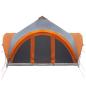 Preview: Tipi Zelt Grau und Orange 6-Personen Polyester und Stahl