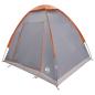 Preview: Campingzelt 2 Personen Grau und Orange Polyester und Stahl