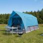 Preview: ARDEBO.de - Tunnelzelt 8 Personen Blau Polyester und Stahl