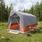 Preview: ARDEBO.de - Tunnelzelt 8 Personen Grau und Orange Polyester und Stahl