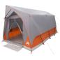 Preview: Tunnelzelt 8 Personen Grau und Orange Polyester und Stahl