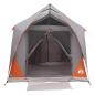 Preview: Tunnelzelt 8 Personen Grau und Orange Polyester und Stahl