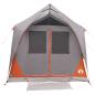 Preview: Tunnelzelt 8 Personen Grau und Orange Polyester und Stahl