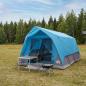Preview: ARDEBO.de - Tunnelzelt 6 Personen Blau Polyester und Stahl