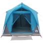 Preview: Tunnelzelt 6 Personen Blau Polyester und Stahl