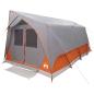 Preview: Tunnelzelt Grau und Orange 10 Personen Polyester und Stahl