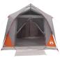 Preview: Tunnelzelt Grau und Orange 10 Personen Polyester und Stahl