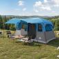 Preview: ARDEBO.de - Tunnelzelt 10 Personen Blau Polyester und Stahl