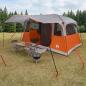 Preview: ARDEBO.de - Tunnelzelt 10 Personen Grau und Orange Polyester und Stahl