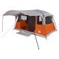 Preview: Tunnelzelt 10 Personen Grau und Orange Polyester und Stahl