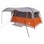 Preview: Tunnelzelt 10 Personen Grau und Orange Polyester und Stahl