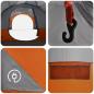 Preview: Seitenzelt mit Dach Grau und Orange 410 x 410 x 250 cm