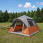 Preview: ARDEBO.de - Sofort Zelt Grau und Orange 305 x 275 x 190 cm