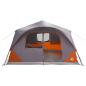 Preview: Sofort Zelt 8 Personen Grau und Orange Polyester und Stahl