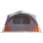 Preview: Sofort Zelt 8 Personen Grau und Orange Polyester und Stahl