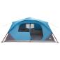 Preview: Sofort Zelt 10 Personen Blau Polyester und Stahl