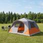 Preview: ARDEBO.de - Sofort Zelt 10 Personen Grau und Orange Polyester und Stahl