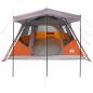 Preview: Familienzelt Grau und Orange 6-Personen Polyester und Stahl