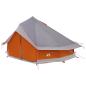 Preview: Tipi Zelt 18 Personen Grau und Orange Polyester und Stahl