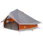 Preview: Tipi Zelt 20 Personen Grau und Orange Polyester und Stahl