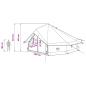Preview: Tipi Zelt 20 Personen Grau und Orange Polyester und Stahl