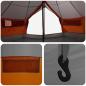 Preview: Tipi Zelt 20 Personen Grau und Orange Polyester und Stahl