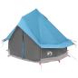 Preview: Tipi Zelt 4 Personen Blau Polyester und Stahl