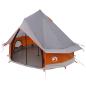 Preview: Tipi Zelt 4 Personen Grau und Orange Polyester und Stahl