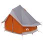 Preview: Tipi Zelt 4 Personen Grau und Orange Polyester und Stahl