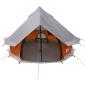 Preview: Tipi Zelt 4 Personen Grau und Orange Polyester und Stahl