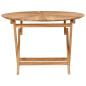 Preview: Klappbarer Gartentisch Natur Ø 110 x 75 cm Massivholz Teak