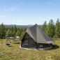 Preview: ARDEBO.de - Tipi Zelt 4 Personen Braun Grau Polyester und Stahl