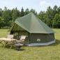 Preview: ARDEBO.de - Tipi Zelt 8 Personen Armeegrün Polyester und Stahl