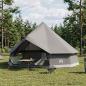 Preview: ARDEBO.de - Tipi Zelt 10 Personen Braun Grau Polyester und Stahl